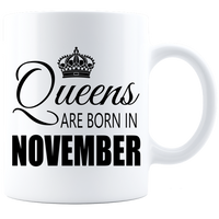 Thumbnail for Queens are born in November  840 Coffee Mug - White - JaZazzy 