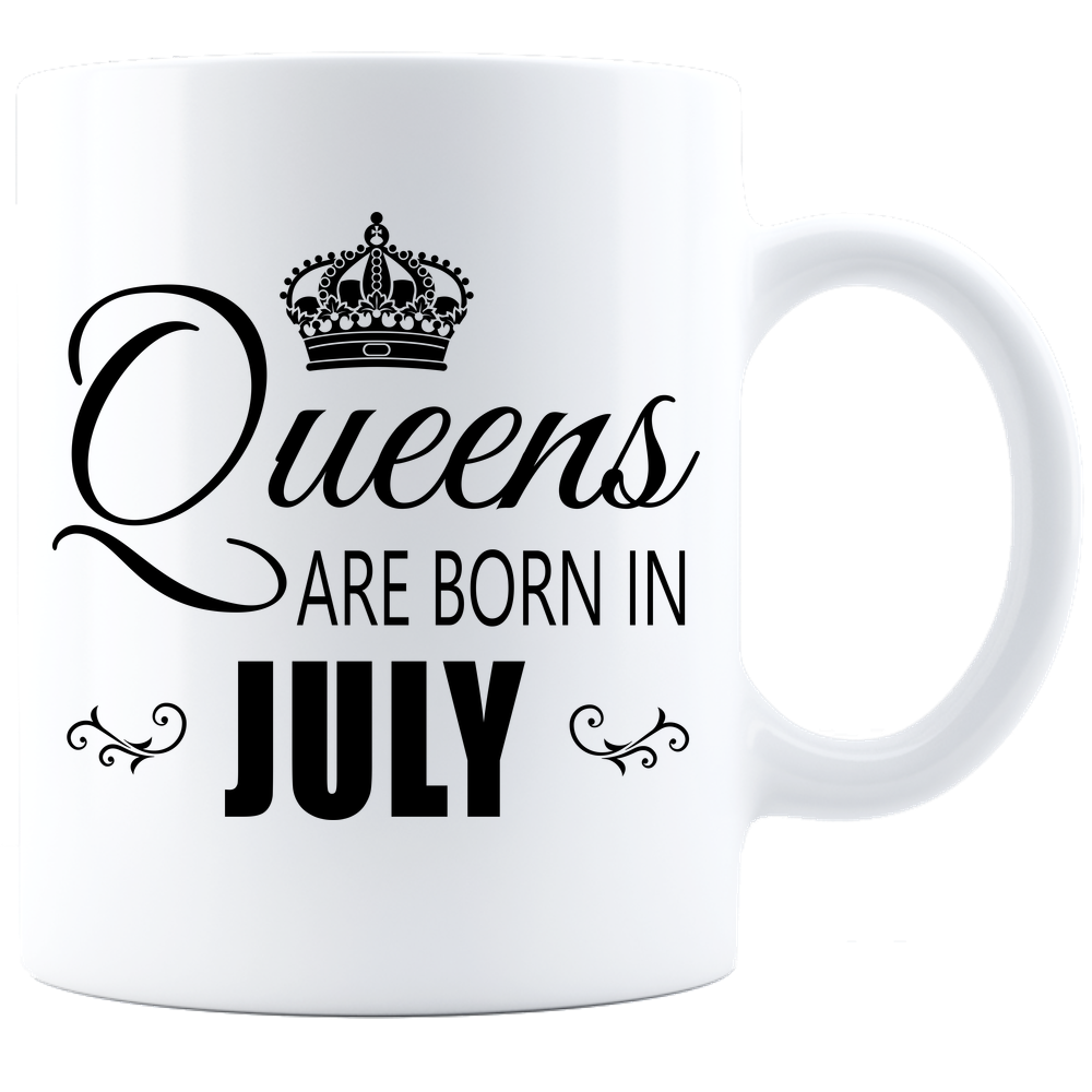 Queens are born in July _T-Shirt_840 Coffee Mug - White - JaZazzy 