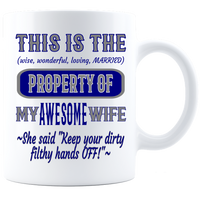 Thumbnail for Coffee Mug_Property of Awesome Wife_DC_ White - JaZazzy 