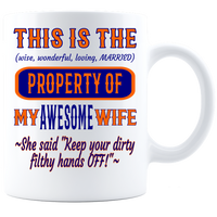 Thumbnail for Coffee Mug_Property of Awesome Wife_CB_ White - JaZazzy 