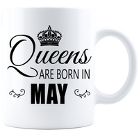 Thumbnail for Queens are born in May_T-Shirt_840 Coffee Mug - White - JaZazzy 