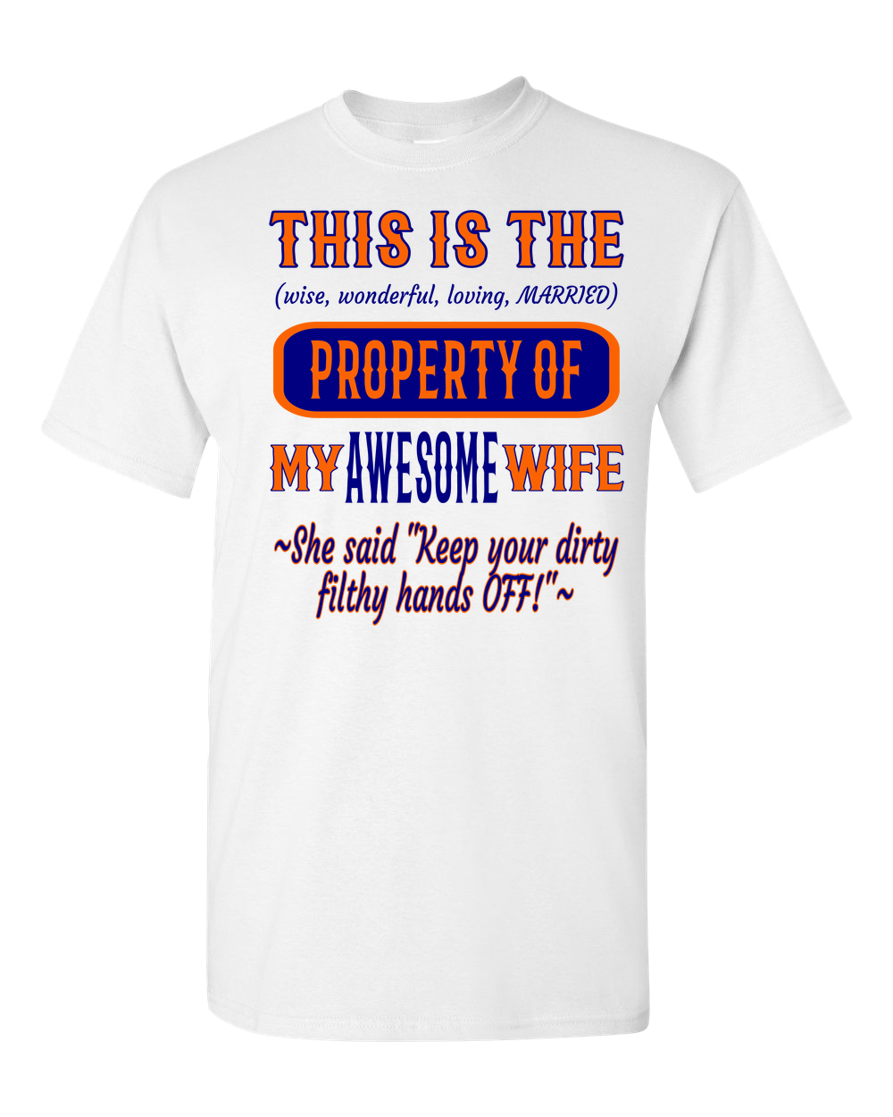 Adult Unisex T-Shirt_Property of Awesome Wife_CB_Athletic Heather - JaZazzy 