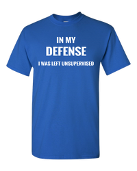 Thumbnail for Adult Unisex T-Shirt_In My Defense...Unsupervised-Black - JaZazzy 