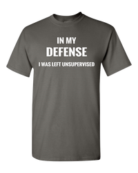 Thumbnail for Adult Unisex T-Shirt_In My Defense...Unsupervised-Black - JaZazzy 