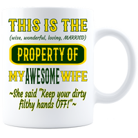 Thumbnail for Coffee Mug_Property of Awesome Wife_GB_ White - JaZazzy 
