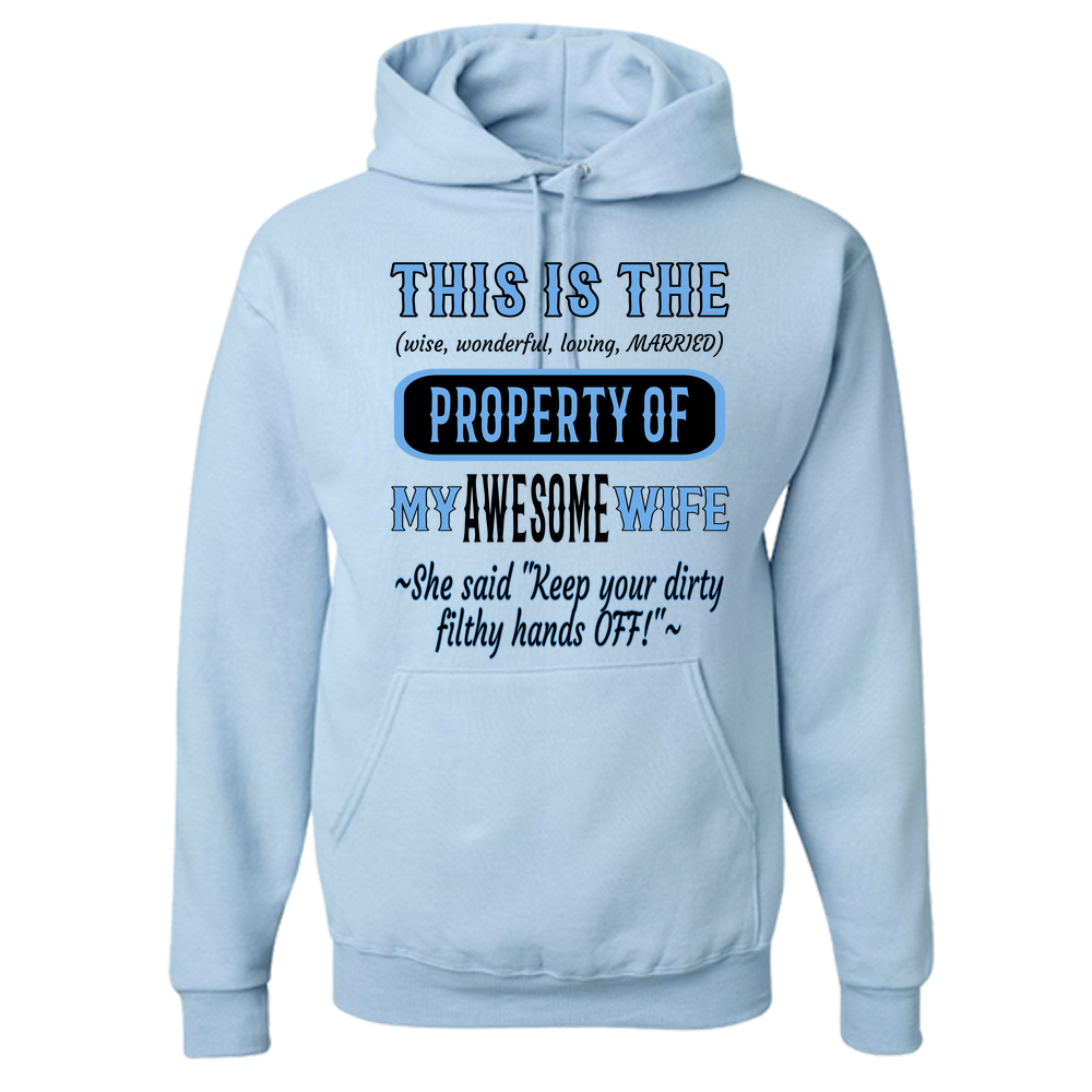 Adult Hoodie_Property of Awesome Wife_CP_Athletic Heather - JaZazzy 
