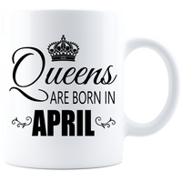Thumbnail for Queens are born in April_T-Shirt_840 Coffee Mug - White - JaZazzy 