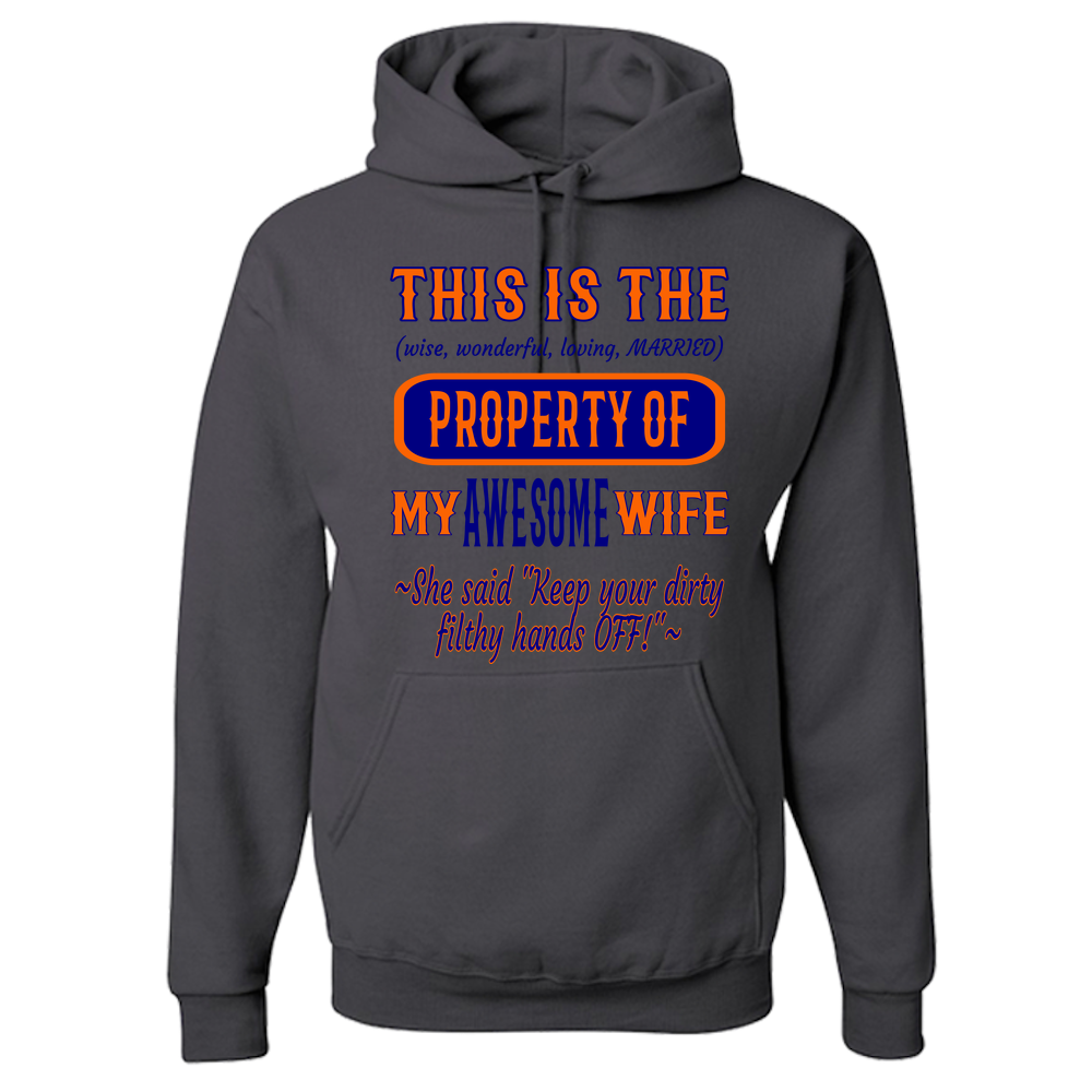 Adult Hoodie_Property of Awesome Wife_CB_athletic heather - JaZazzy 