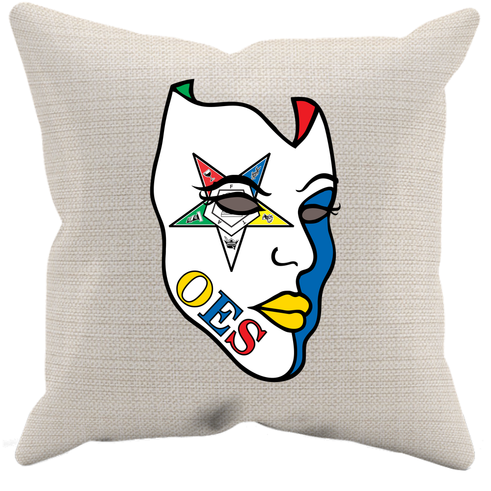OES Mask Throw Pillow Case-Canvas - JaZazzy 