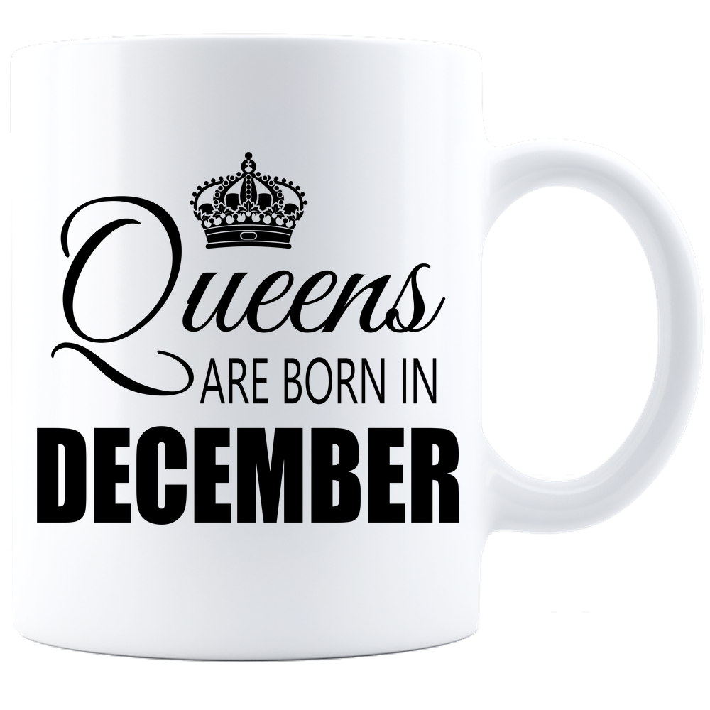 Queens are born in DEC 840 Coffee Mug - White - JaZazzy 