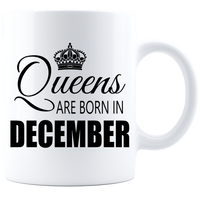 Thumbnail for Queens are born in DEC 840 Coffee Mug - White - JaZazzy 