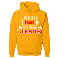Thumbnail for Adult Hoodie-THERE IS POWER IN THE NAME OF JESUS-Black - JaZazzy 