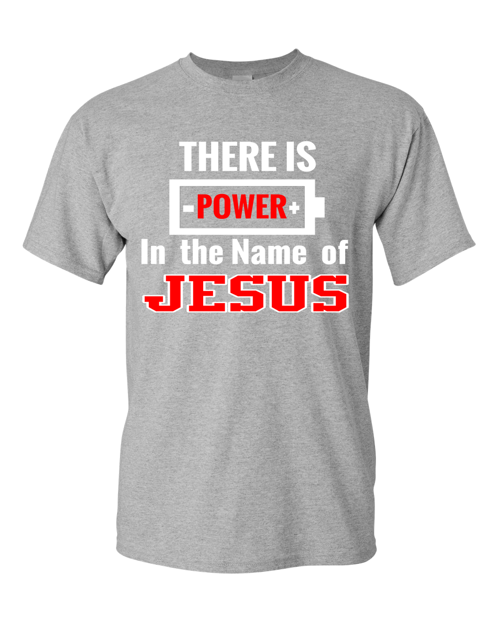 Unisex T-Shirt-There is Power in the Name of Jesus-Blue - JaZazzy 