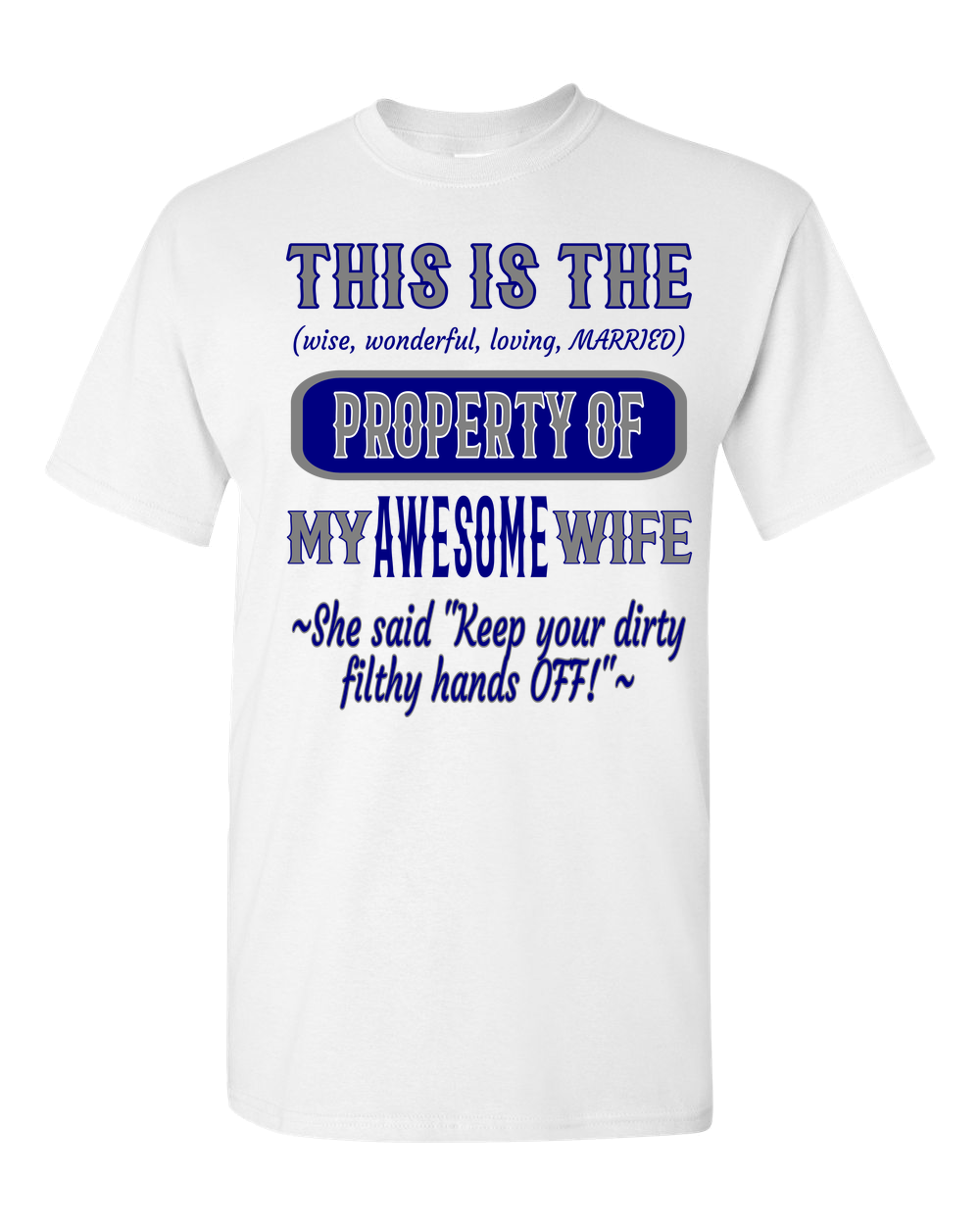 Adult Unisex T-Shirt_Property of Awesome Wife_DC_Athletic Heather - JaZazzy 