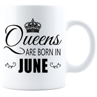 Thumbnail for Queens are born in June Coffee Mug - White - JaZazzy 