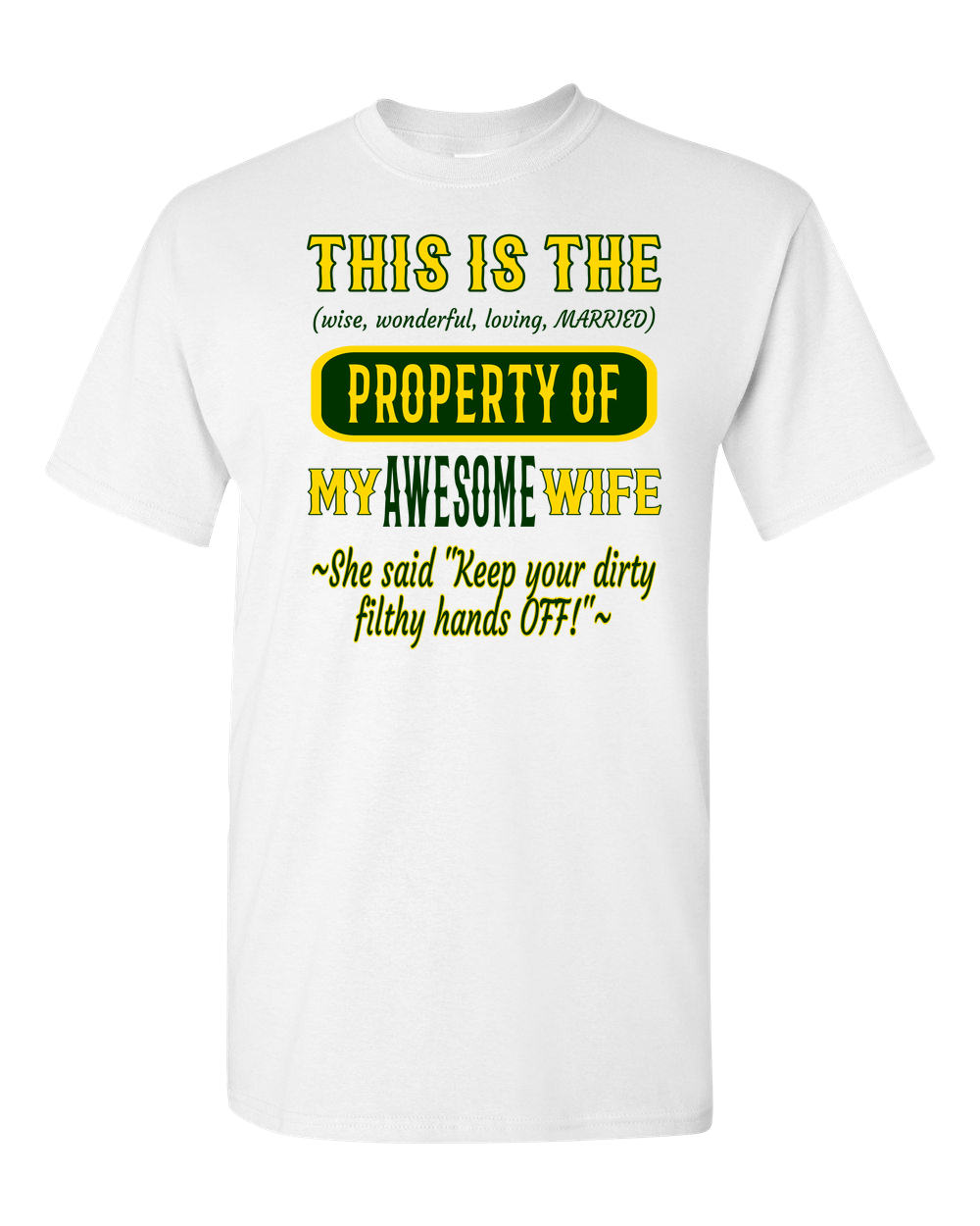 Adult Unisex T-Shirt_Property of Awesome Wife_GB_Athletic Heather - JaZazzy 