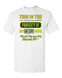 Thumbnail for Adult Unisex T-Shirt_Property of Awesome Wife_GB_Athletic Heather - JaZazzy 