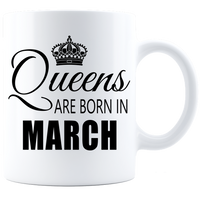 Thumbnail for Queens are born in March_T-Shirts_ 840 Coffee Mug - White - JaZazzy 
