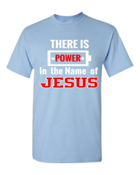 Thumbnail for Unisex T-Shirt-There is Power in the Name of Jesus-Blue - JaZazzy 