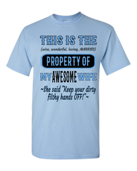 Thumbnail for Adult Unisex T-Shirt_Property of Awesome Wife_CP_Athletic Heather - JaZazzy 
