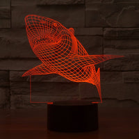 Thumbnail for Shark Shape 3DLight 7 Color Change Night Light Home Decor Bedroom 3D Acrylic LED Art Lamp WB947 T40 - JaZazzy 