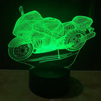 Thumbnail for Motorcycle 3DLight 7 Color Change Night Light Home Decor Bedroom 3D Acrylic LED Art Lamp WB945 T40 - JaZazzy 