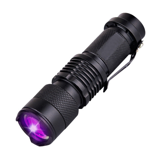 Mini penlight LED Flashlight Torch White light & UV Light Waterproof 3 Modes zoomable Adjustable Focus Lantern Portable Light - JaZazzy 