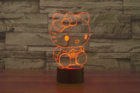 Thumbnail for 2016 new Kitty 3D Hello lights colorful touch LED visual light gift atmosphere desk lamp - JaZazzy 